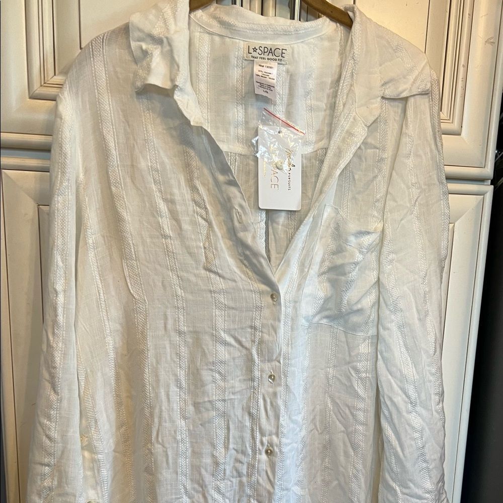 L*Space The Perfect Boyfriend Shirtdress Cover-Up